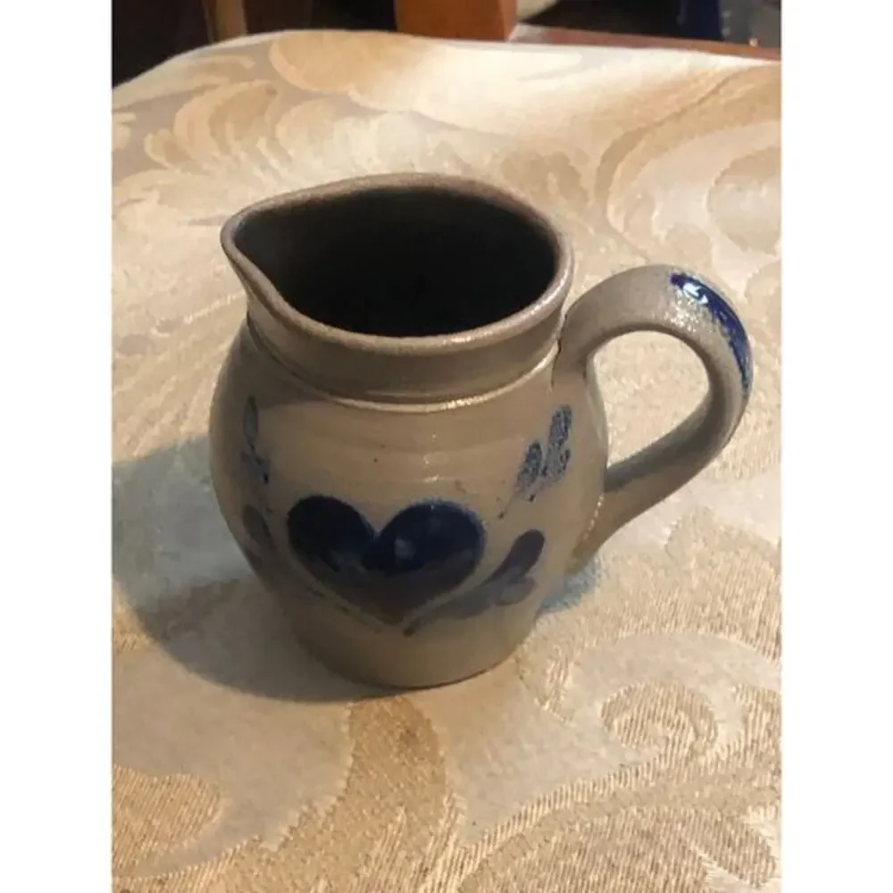 vintage stoneware creamer made by Rowe Pottery‎ Works
